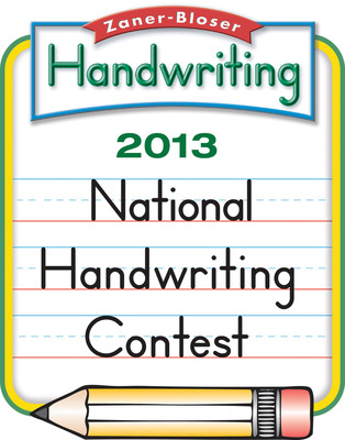 Zaner-Bloser Announces the National Winners and Grand National Champions in the 2013 National Handwriting Contest
