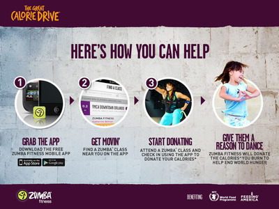 Don't Just Burn Calories, Donate Them! Zumba® Fitness' 'The Great Calorie Drive™' Initiative Helps Fight World Hunger