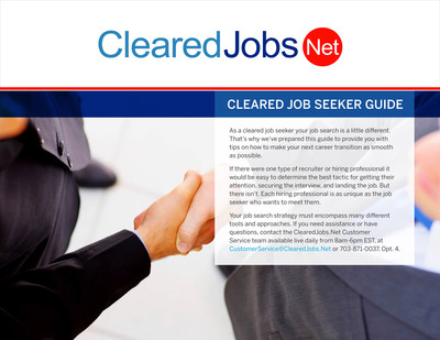 ClearedJobs.Net Releases Cleared Job Seeker Guide