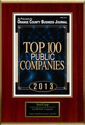 SaviCorp Selected For "Top 100 Public Companies"