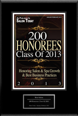Brio Salon Inc Selected For "200 Honorees Class Of 2013"