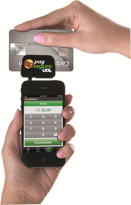 Brazilian-based PagSeguro, the national leader in online payments, launches a credit card payment solution for mobile phones and tablets