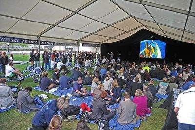 The Talisker Challenge Rowing Powered Cinema is the World's First Cinema to be Powered by Rowing Machines