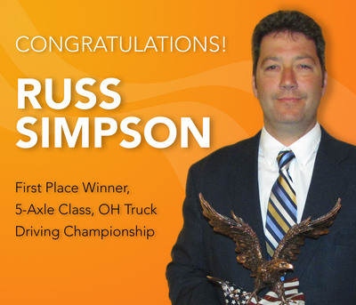 Holland Professional Driver Russ Simpson Wins Division Title at Ohio Truck Driving Competition