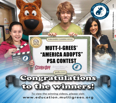 Scooby-Doo, Publishers Clearing House And North Shore Animal League America Announce The First Prize Winners Of The 3rd Annual Mutt-i-grees® "America Adopts" PSA Contest