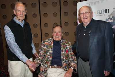 President George H.W. Bush and Mrs. Barbara Bush Welcomed Guests for a Special Screening of SnagFilms' HONOR FLIGHT