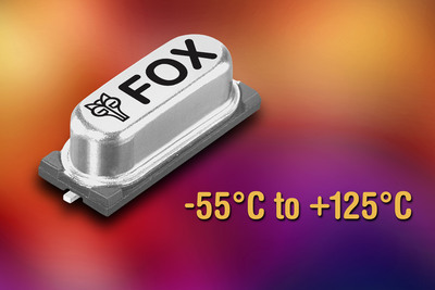 New Crystals Operating over Extended -55 degrees C to +125 degrees C Temperature Range Available from Fox Electronics