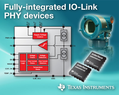 TI introduces most flexible, fully-integrated IO-LINK PHY with fault protection