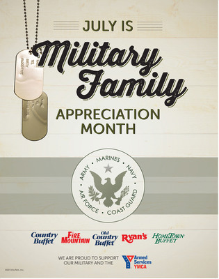 Ryan's®, HomeTown® Buffet and Old Country Buffet® Celebrate Military Families With New Appreciation Program