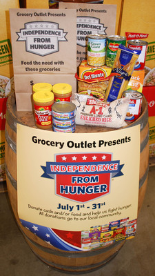 Grocery Outlet Helps Fight Hunger with Third Annual "Independence from Hunger" Food Drive
