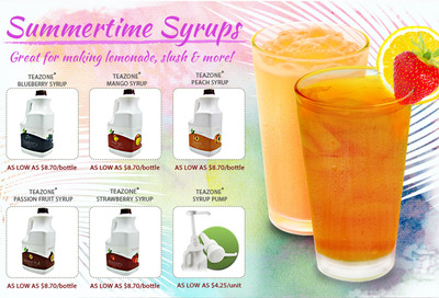 LollicupStore Offers Tea Zone® Beverage Syrups &amp; Add-Ons