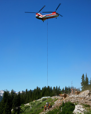 Helicopter Firm Aids Ski Lift Refurbishment
