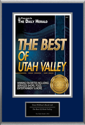 Dave Wilbur's Rock Lab Selected For "The Best Of Utah Valley"