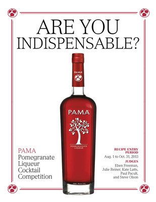 PAMA Pomegranate Liqueur Announces the First-Ever "Are You Indispensable?" Cocktail Competition, Hosted by Hanna Lee Communications