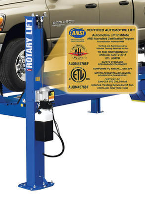 All Previously Certified Rotary Lift Vehicle Lifts Recertified to New Standard