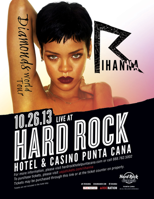 Superstar Rihanna To Bring Diamonds World Tour To Hard Rock Hotel &amp; Casino Punta Cana