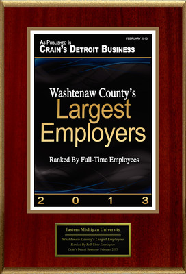 Eastern Michigan University Selected For "Washtenaw County's Largest Employers"