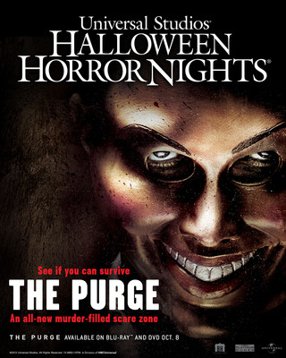 Universal Studios Hollywood's 'Halloween Horror Nights' Unleashes A New Reign of Terror in All-Original Scare Zones Based on Universal Pictures' Blockbuster Movie The Purge and Universal Studios Home Entertainment's Upcoming Blu-ray™ Release of Curse of Chucky