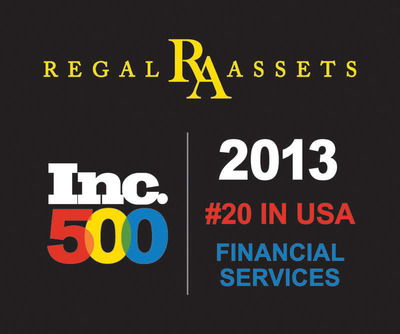 Regal Assets ranked as No. 20 in United States for financial services as Inc. Magazine unveils 32nd annual 500 list