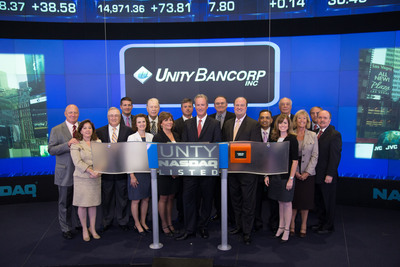 Unity Bancorp Rings The NASDAQ Stock Market Closing Bell, Marking 15 Years on the Stock Exchange