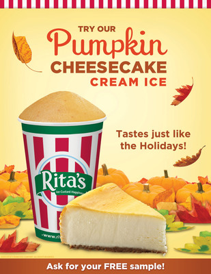 Rita's Italian Ice Introduces New Pumpkin Cheesecake Cream Ice