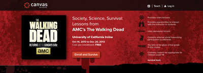 AMC, Instructure and UC Irvine to Offer Cross-Disciplinary MOOC based on "The Walking Dead"