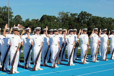237 Plebes Join the Regiment of Midshipmen and U.S. Navy Reserve During Acceptance Day Ceremony at U.S. Merchant Marine Academy
