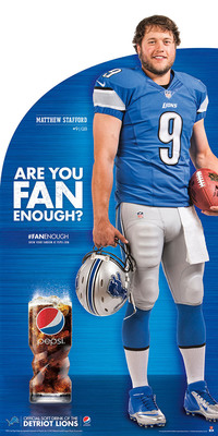 Pepsi POS Image with Detroit Lions QB Matt Stafford