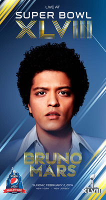 Grammy-award winner Bruno Mars will perform at the Pepsi Super Bowl XLVIII Halftime Show on February 2, 2014