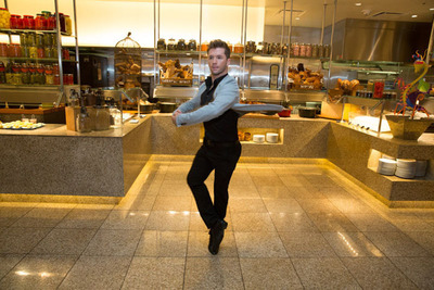 Travis Wall Of Fox's Hit Show So You Think You Can Dance Literally Dances His Way Through Bacchanal Buffet At Caesars Palace