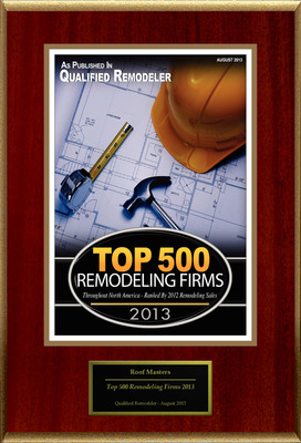 Roof Masters Selected For "Top 500 Remodelers"