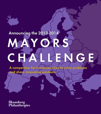 Bloomberg Philanthropies Launches 2013-2014 Mayors Challenge in Europe