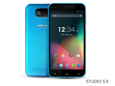 BLU Products introduces largest member of Studio Series with new Studio 5.5 Phablet Device, includes Quad-Core Processing and 1GB RAM, now available for just $179.00 unlocked