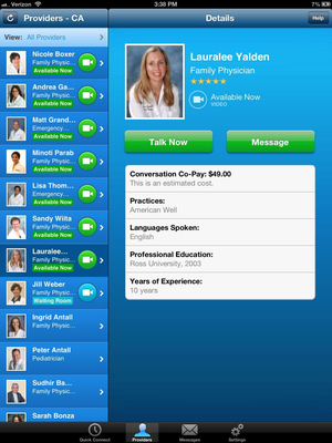 American Well Debuts Consumer-Direct Doctor Visits via Mobile Devices