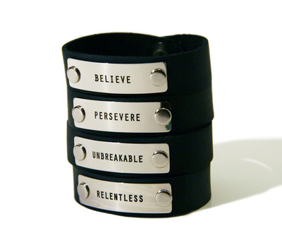 Inspirational Leather Bracelets Help Wearers Lose Weight and Improve Health
