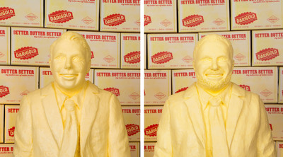Seattle Mayoral Candidates Sculpted into Life Size Butter Busts