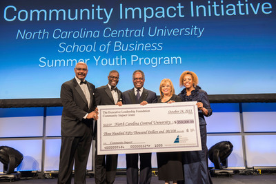 The Executive Leadership Foundation Awards North Carolina Central University $350,000 for Summer Youth Business &amp; Entrepreneurship Academy