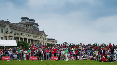 Guan Tian Lang beats Woods and McIlroy in pre-Match Skills Challenge at Mission Hills Haikou