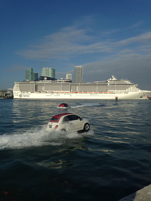 MSC Divina Completes Maiden Voyage to Miami in True Diva Style Welcomed by Fiat 500 Personal Watercraft