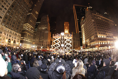 World's Largest Chanukah Menorah on Fifth Avenue by Central Park