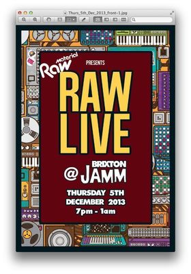 Raw Material Live at Brixton Jamm