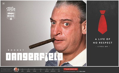 Rodney Dangerfield Nominated For Best Celebrity/Fan Site By Webby Awards And Receives Official Honoree Distinction