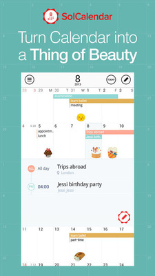 One of The Most Beautiful Calendar Apps for Android "SolCalendar", Thriving Around the Globe