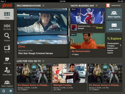 On® Entertainment Metadata from TMS Provides Viewing Data for Jinni's 'My TV &amp; Movie Guide' App