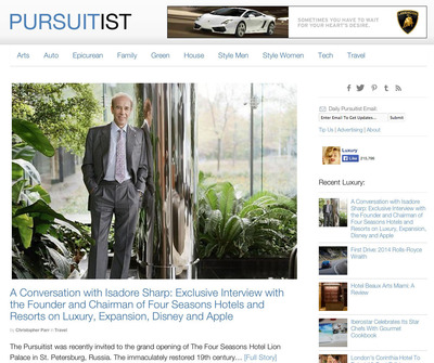 Times Internet partners with Pursuitist.com - the premiere luxury lifestyle destination - to launch Indian edition