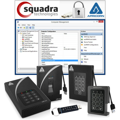 Apricorn Partners with Squadra Technologies to Add Security Console to its Aegis Secure USB Drives