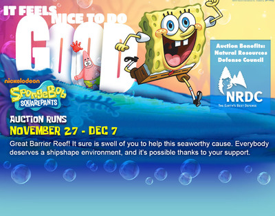 Nickelodeon's SpongeBob SquarePants Joins Ranks Of  A-Listers Like Brad Pitt, Lady Gaga And Katy Perry On eBay Celebrity