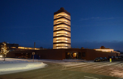 SC Johnson lights Frank Lloyd Wright Research Tower marking winter solstice