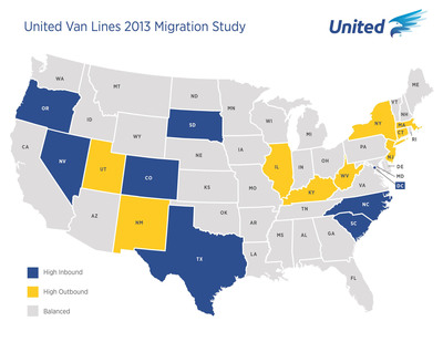 United Van Lines' Annual Migration Study Reveals Oregon As Top Moving Destination Of 2013