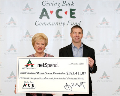 ACE Cash Express and NetSpend Donate $583,411.07 to The National Breast Cancer Foundation